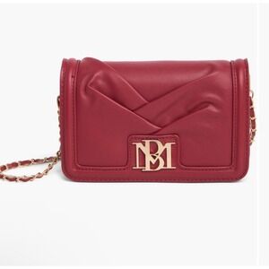 NWT Beautiful Badgely Mishka Red Crossbody Bag With Gold Accents